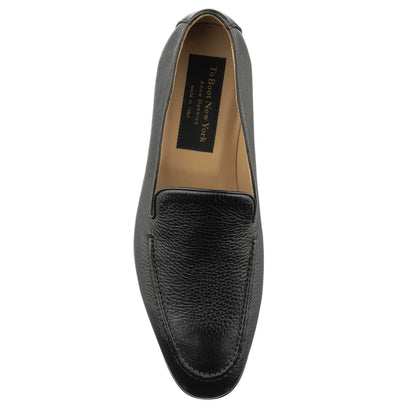 To Boot New York Brunswick Black Deerskin Leather Slip-On Loafer