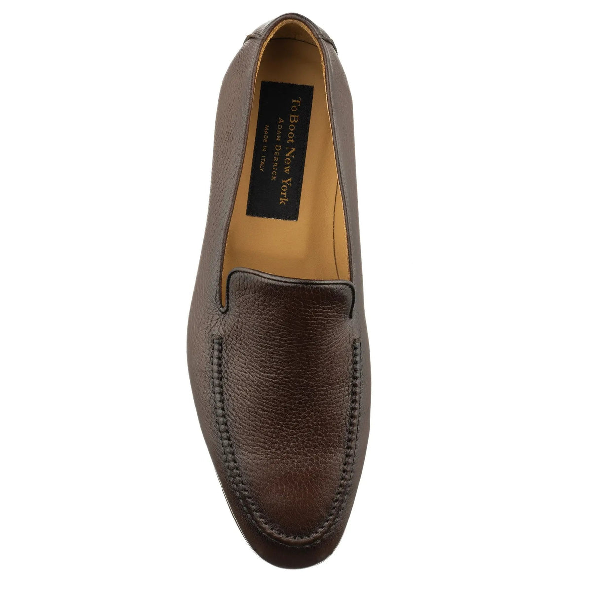 To Boot New York Brunswick Dark Brown Deerskin Leather Slip-On Loafer