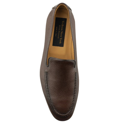 To Boot New York Brunswick Dark Brown Deerskin Leather Slip-On Loafer