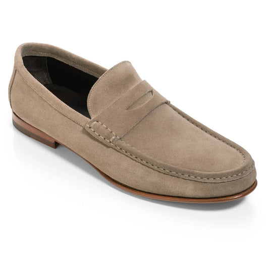 To Boot New York Dylan Taupe Suede Slip-On Penny Loafer