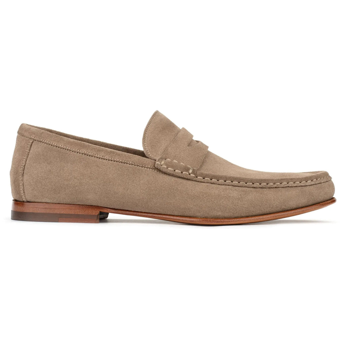 To Boot New York Dylan Taupe Suede Slip-On Penny Loafer