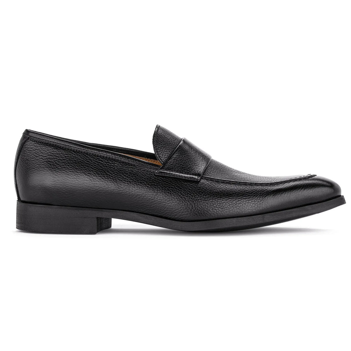 To Boot New York Edward Black Grained Calf Saddle Strap Loafer