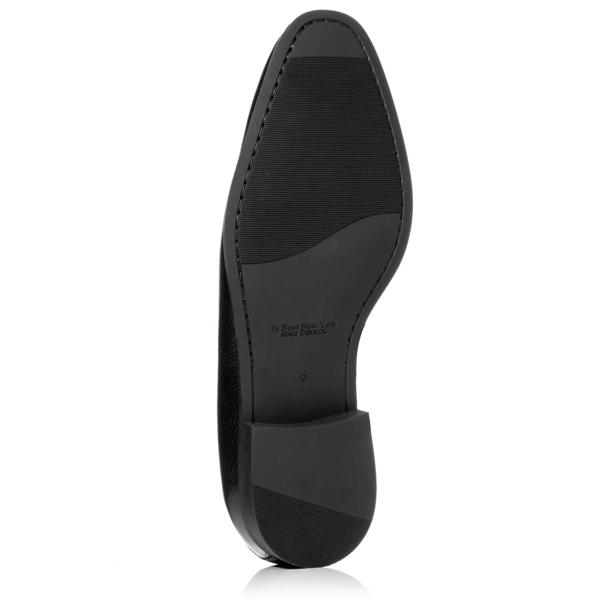 To Boot New York Edward Black Grained Calf Saddle Strap Loafer