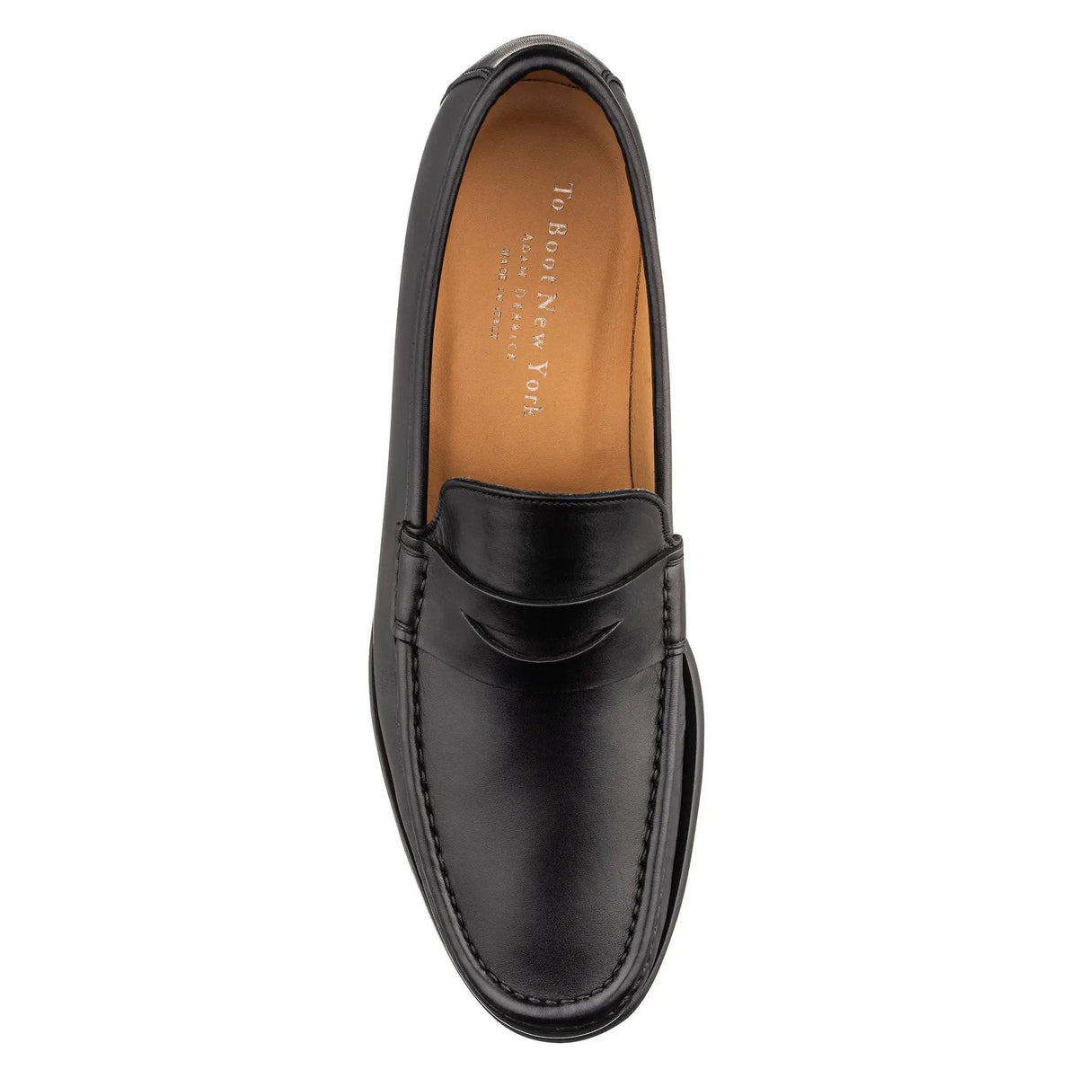 To Boot New York Evans Black Calf Penny Loafer Slip-on