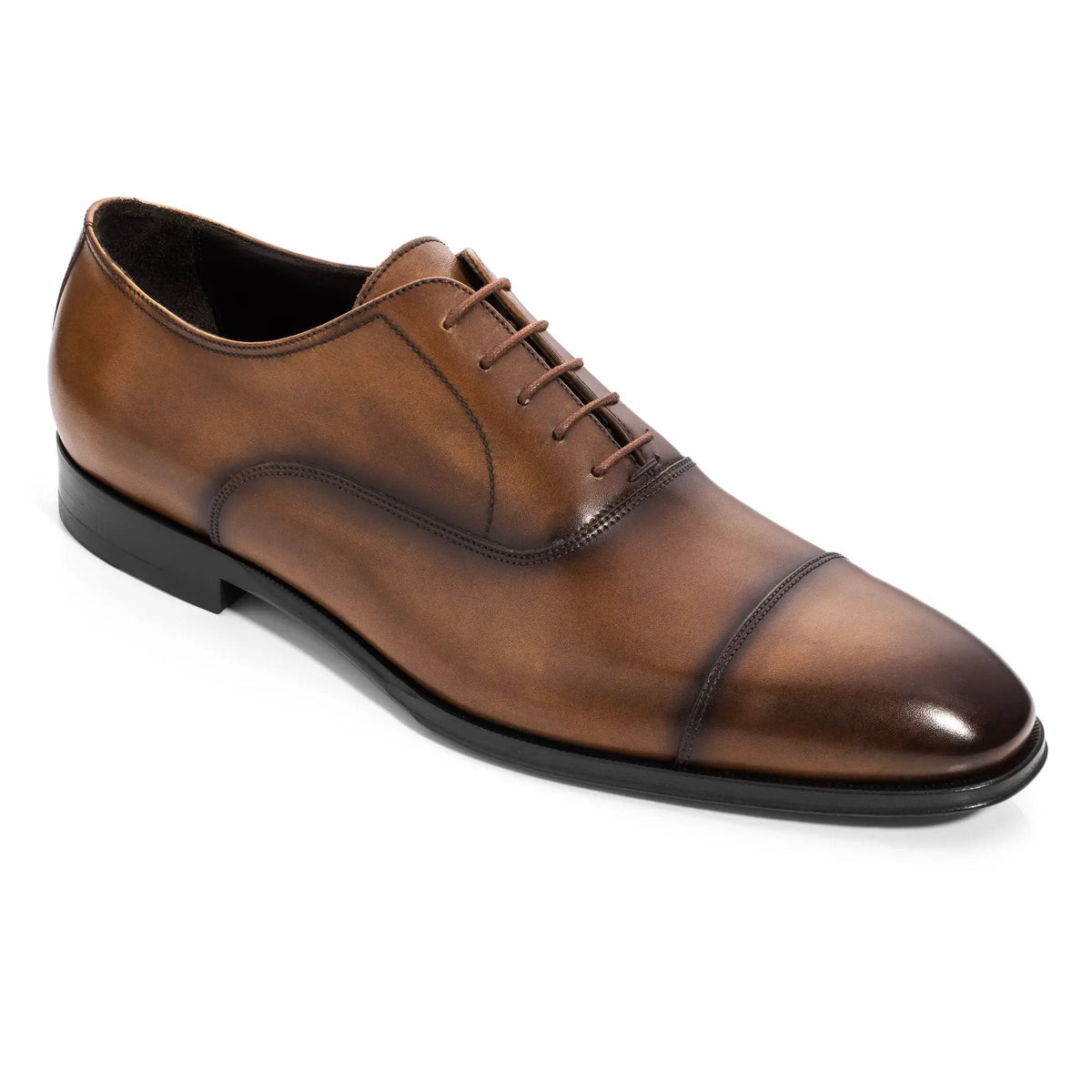 To Boot New York Frankie Tobacco Calf Leather Cap Toe Balmoral