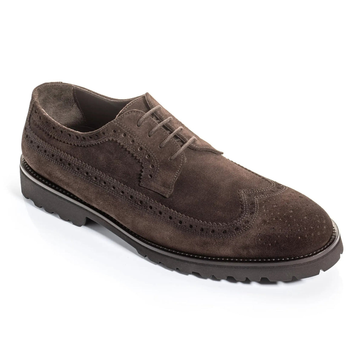 To Boot New York Roman Dark Brown Suede Longwing Brogue