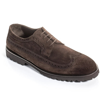 To Boot New York Roman Dark Brown Suede Longwing Brogue