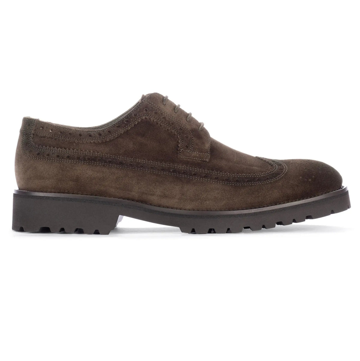 To Boot New York Roman Dark Brown Suede Longwing Brogue