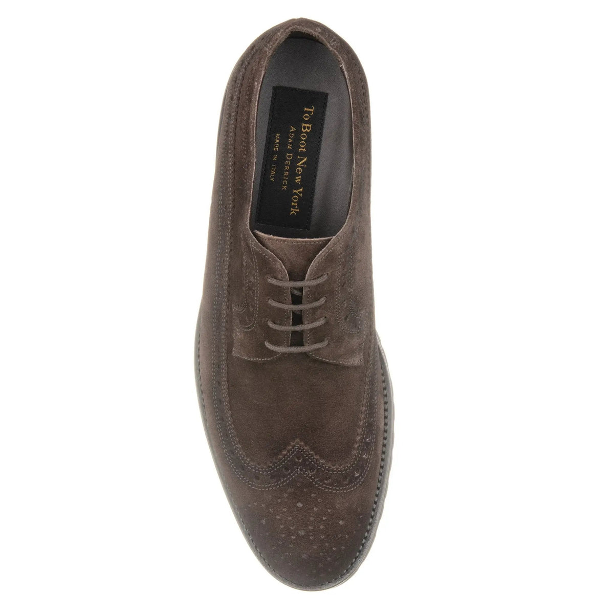 To Boot New York Roman Dark Brown Suede Longwing Brogue