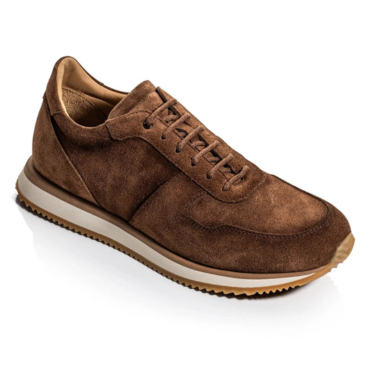 To Boot New York Fanning Mid Brown Suede Sneaker
