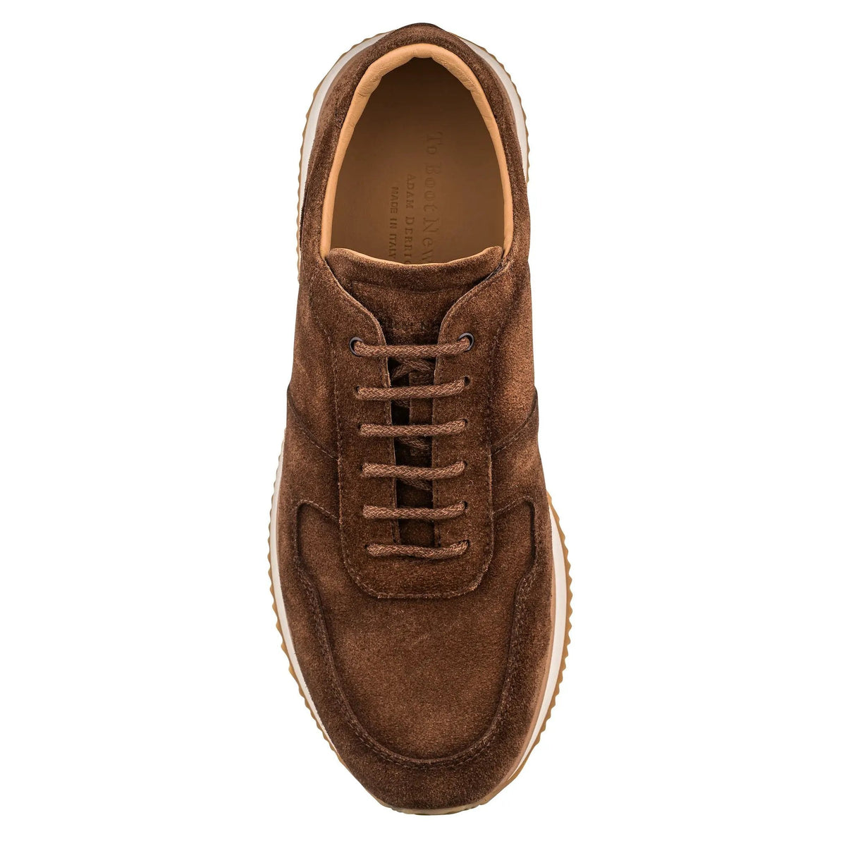 To Boot New York Fanning Mid Brown Suede Sneaker