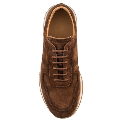 To Boot New York Fanning Mid Brown Suede Sneaker