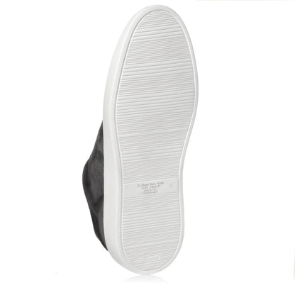 To Boot New York James Grey Aero Suede Stretch Lace Luxury Low-Top Sneaker