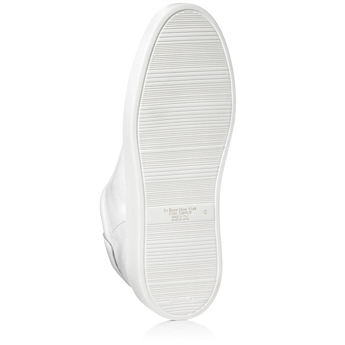 To Boot New York James White Leather Stretch Lace Luxury Low-Top Sneaker