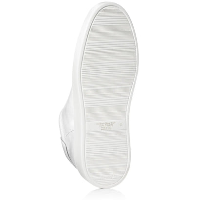 To Boot New York James White Leather Stretch Lace Luxury Low-Top Sneaker