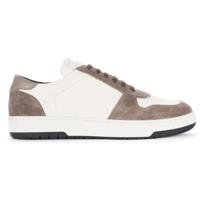To Boot New York Lennon White/Chocolate/Taupe Court Sneaker
