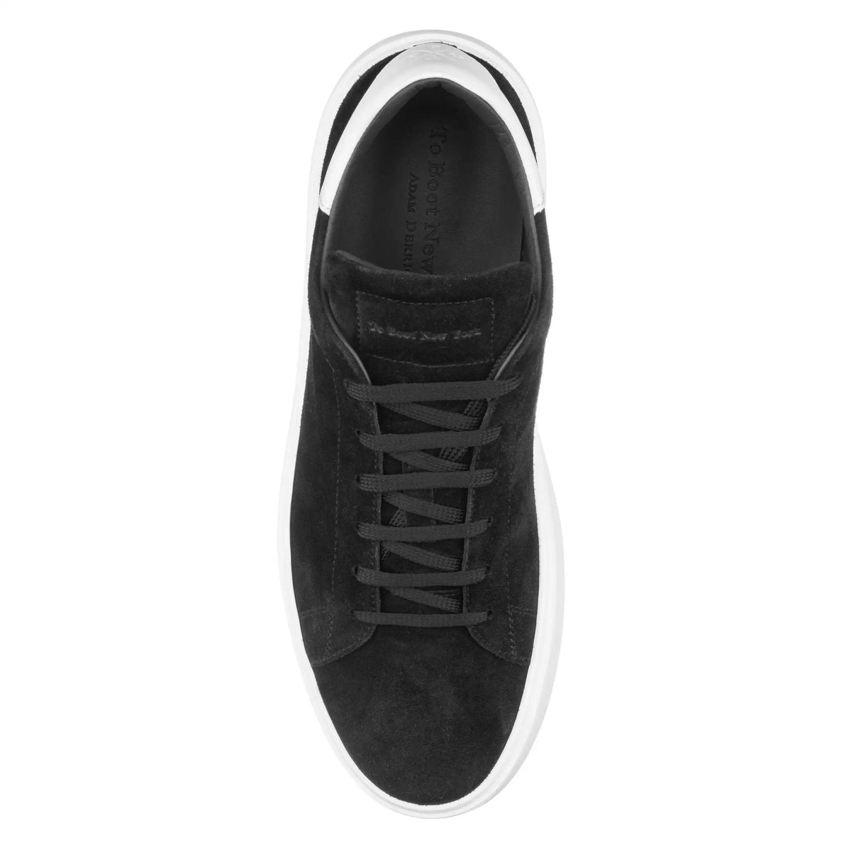 To Boot New York Mathis Black/White Suede Sneaker