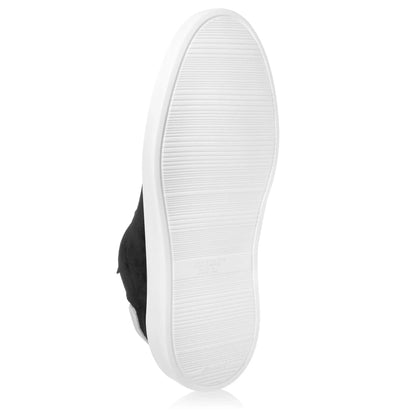 To Boot New York Mathis Black/White Suede Sneaker
