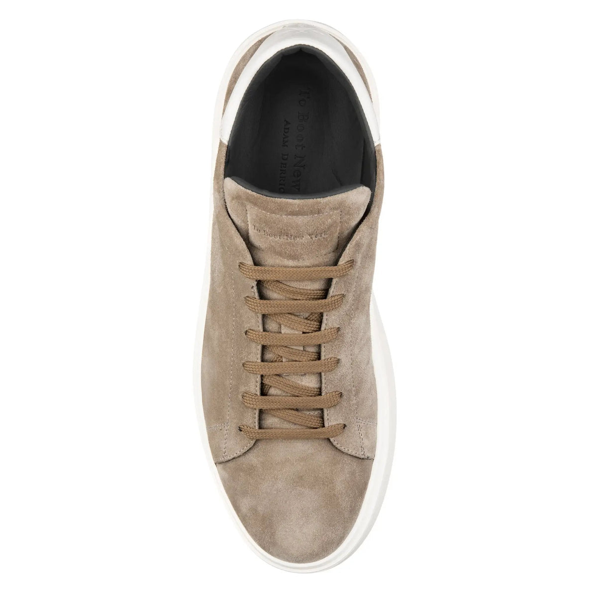 To Boot New York Mathis Taupe/White Suede Sneaker