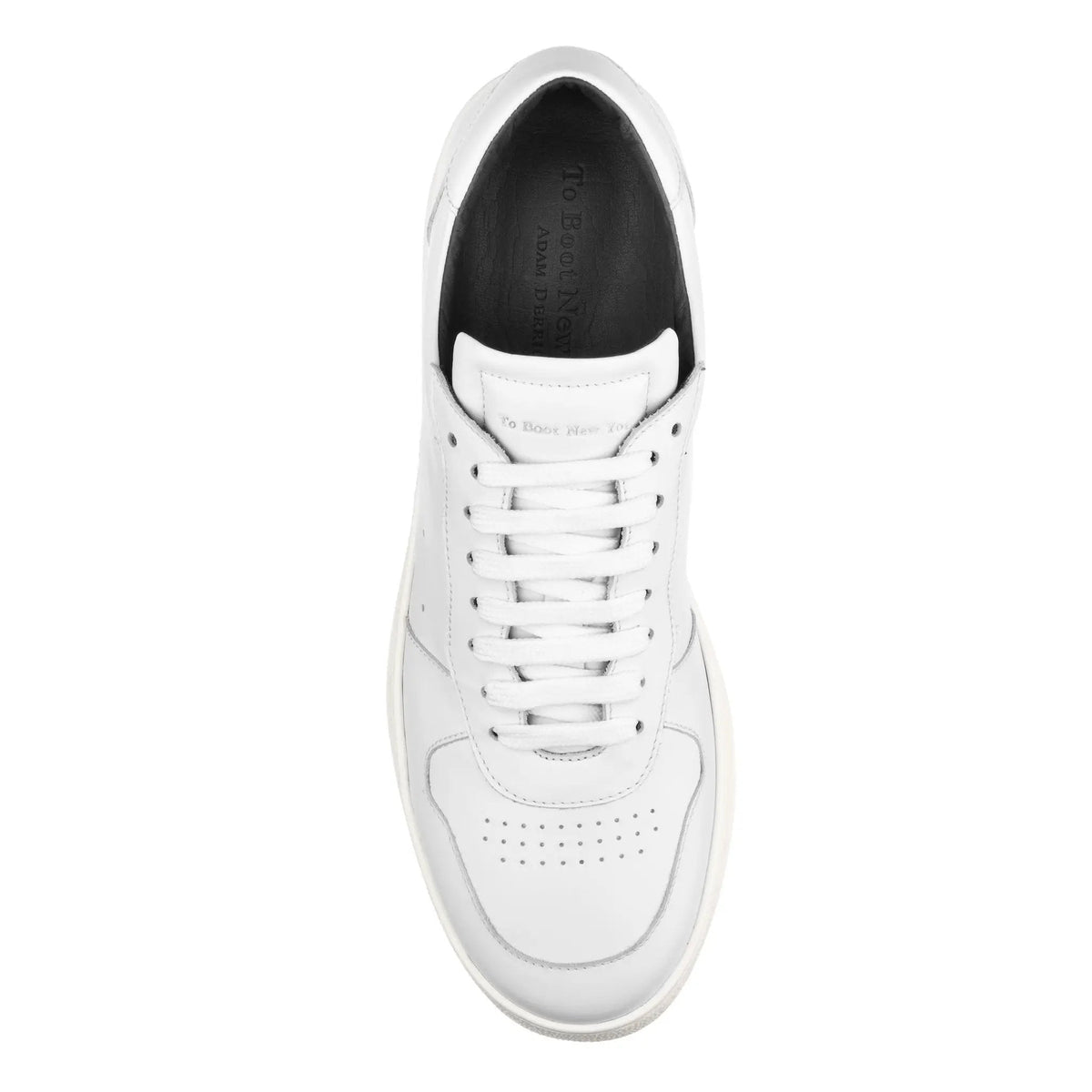To Boot New York Middleton All-White Calf Court Sneaker