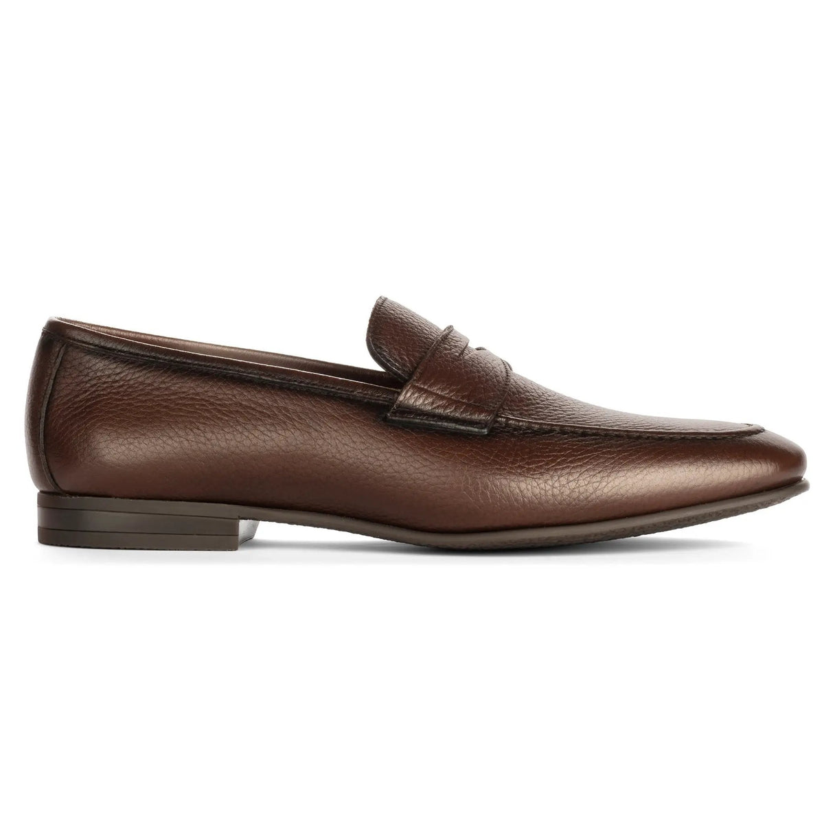 To Boot New York Merritt Brown Deerskin Leather Penny Loafer Slip-On