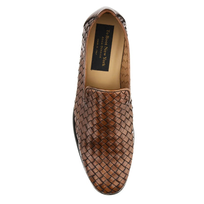 To Boot New York Foley Cognac Hand Woven Intrecciato Slip-On