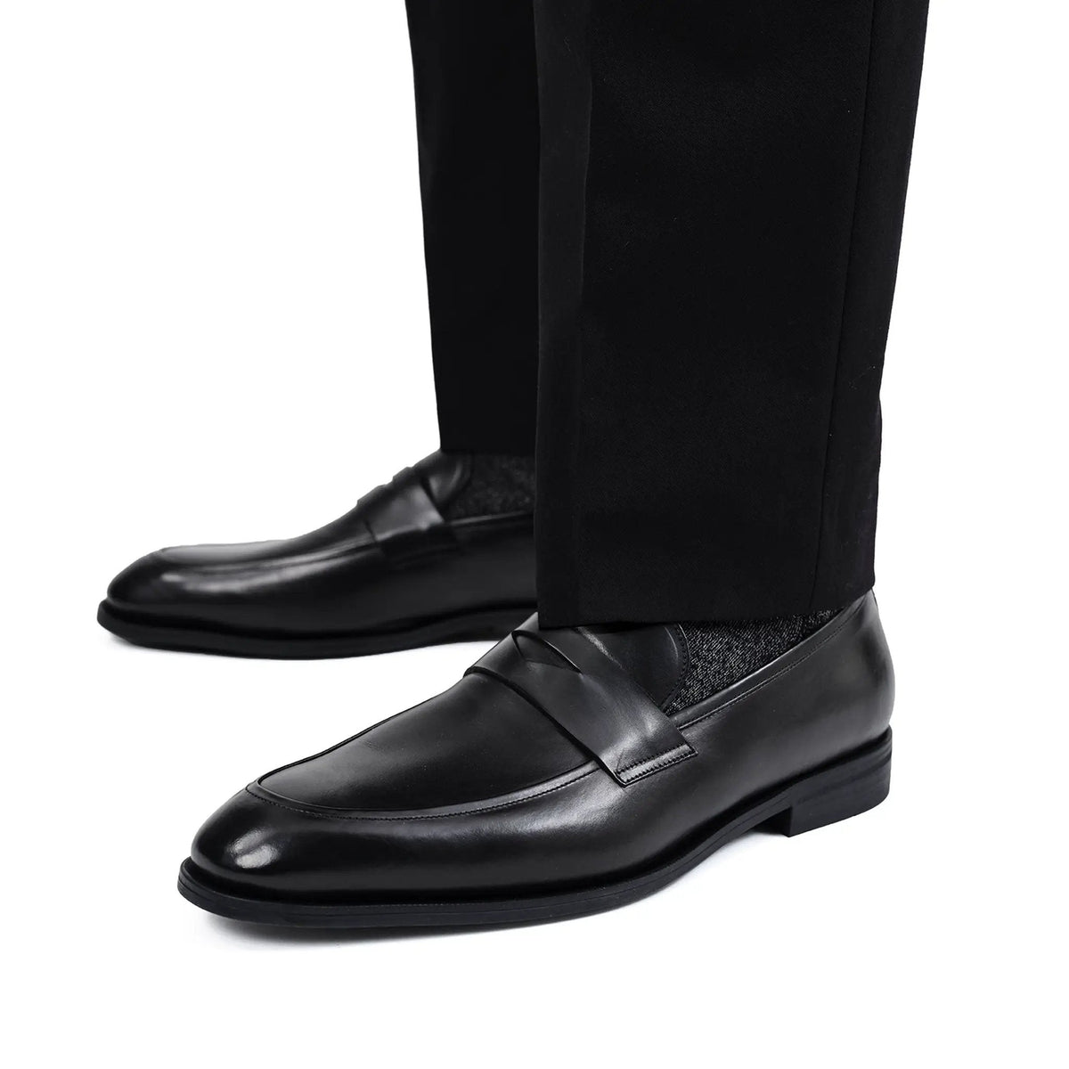 To Boot New York Jagger Black Calf Penny Loafer