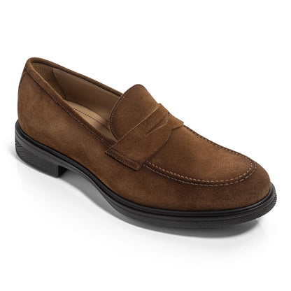 To Boot New York Joey Water-Repellent Mid Brown Suede Penny Loafer