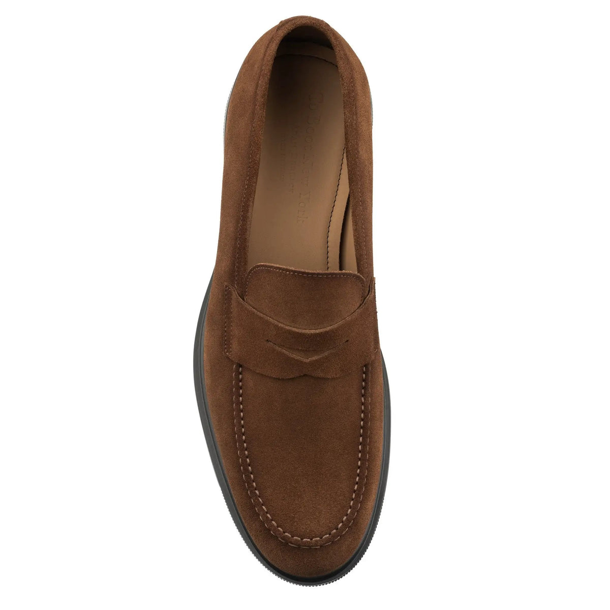 To Boot New York Joey Water-Repellent Mid Brown Suede Penny Loafer