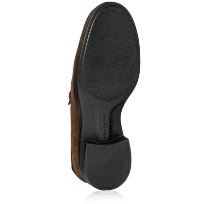 To Boot New York Joey Water-Repellent Mid Brown Suede Penny Loafer