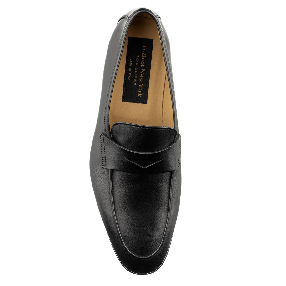 To Boot New York Keats Black Calf Slip-on Penny Loafer