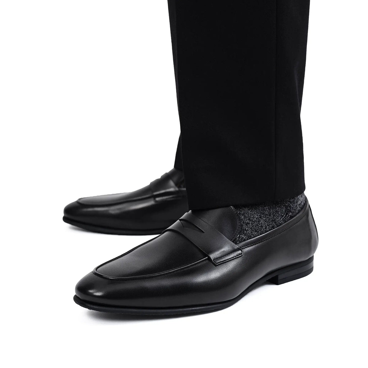 To Boot New York Keats Black Calf Slip-on Penny Loafer
