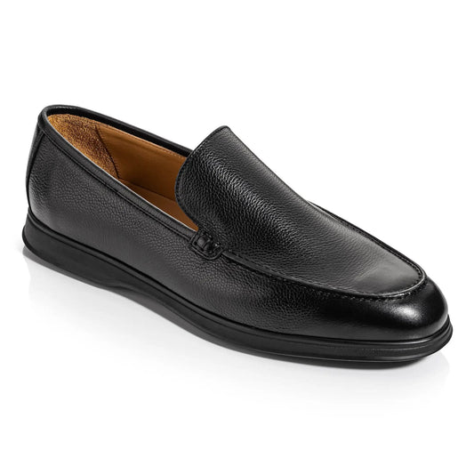 To Boot New York Kendall Black Pebble Grain Luxury Casual Loafer