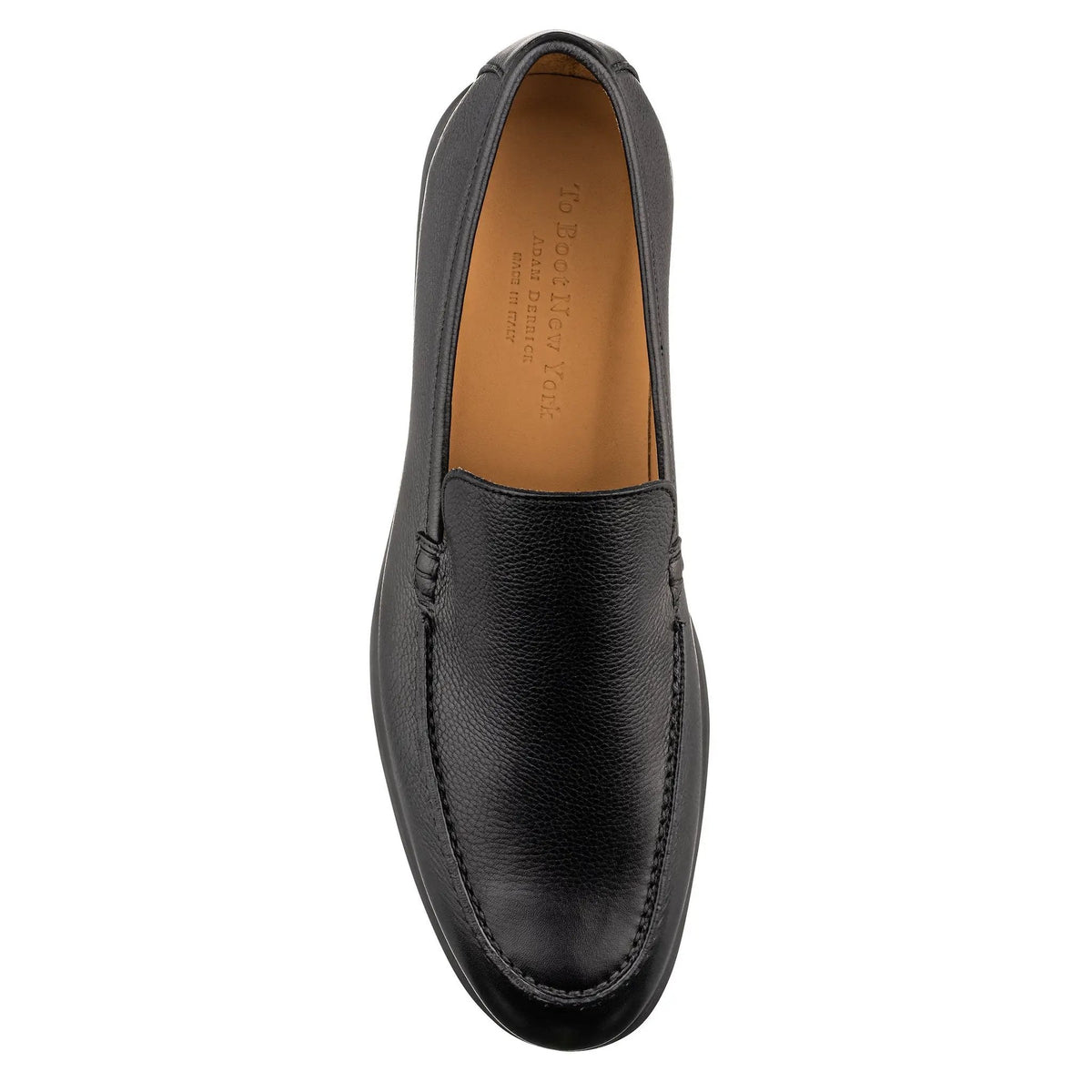 To Boot New York Kendall Black Pebble Grain Luxury Casual Loafer