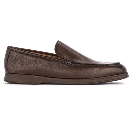 To Boot New York Kendall Brown Pebble Grain Luxury Casual Loafer