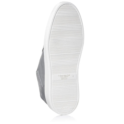 To Boot New York Oakmont Grey Leather & Suede Luxury Low-Top Sneakers