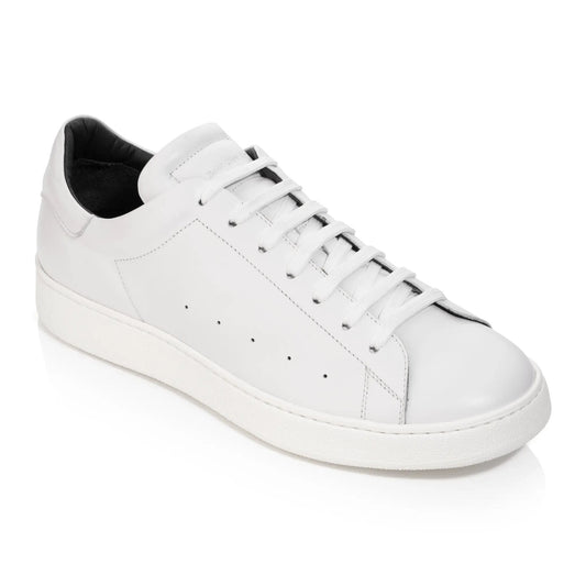 To Boot New York Ripley White Calf Modern Minimalist Sneaker