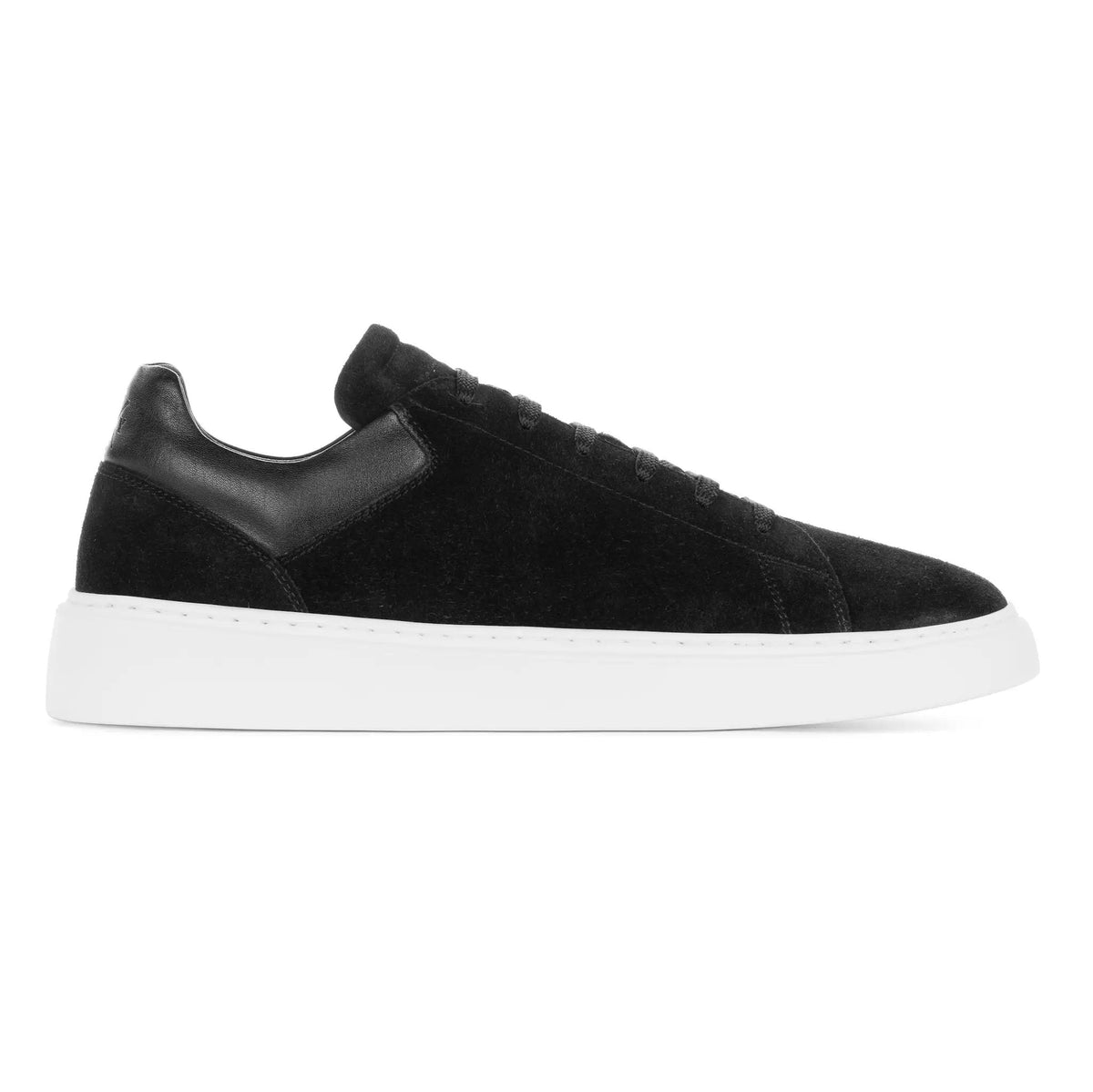 To Boot New York Rocco Black Calf Suede Sneaker