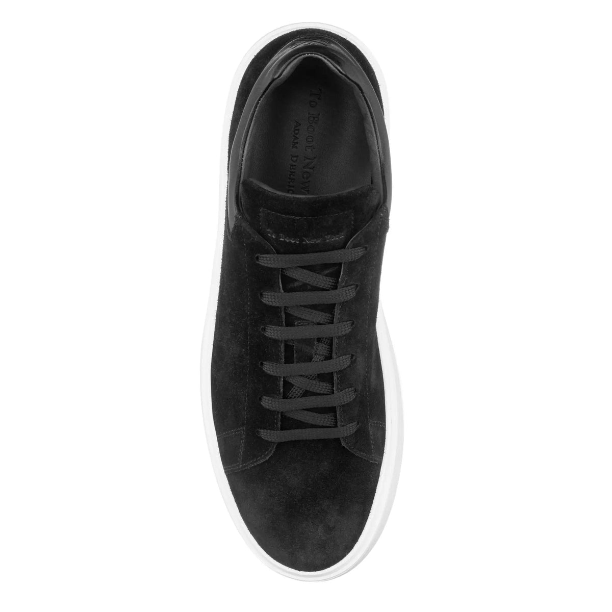 To Boot New York Rocco Black Calf Suede Sneaker