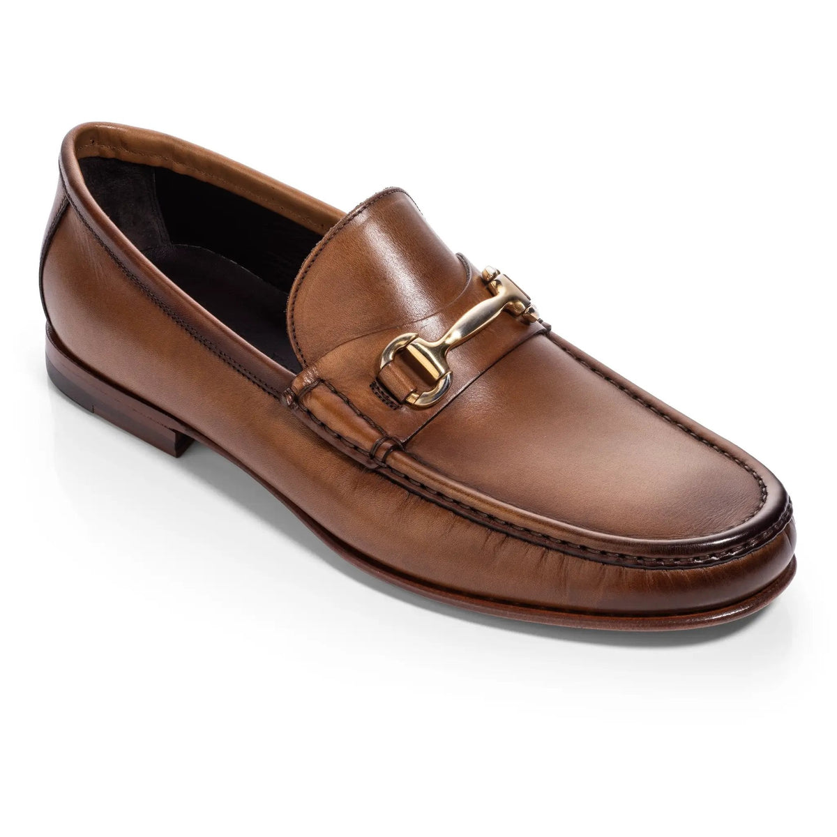 To Boot New York Watts Burnished Tan Leather Bit Loafer