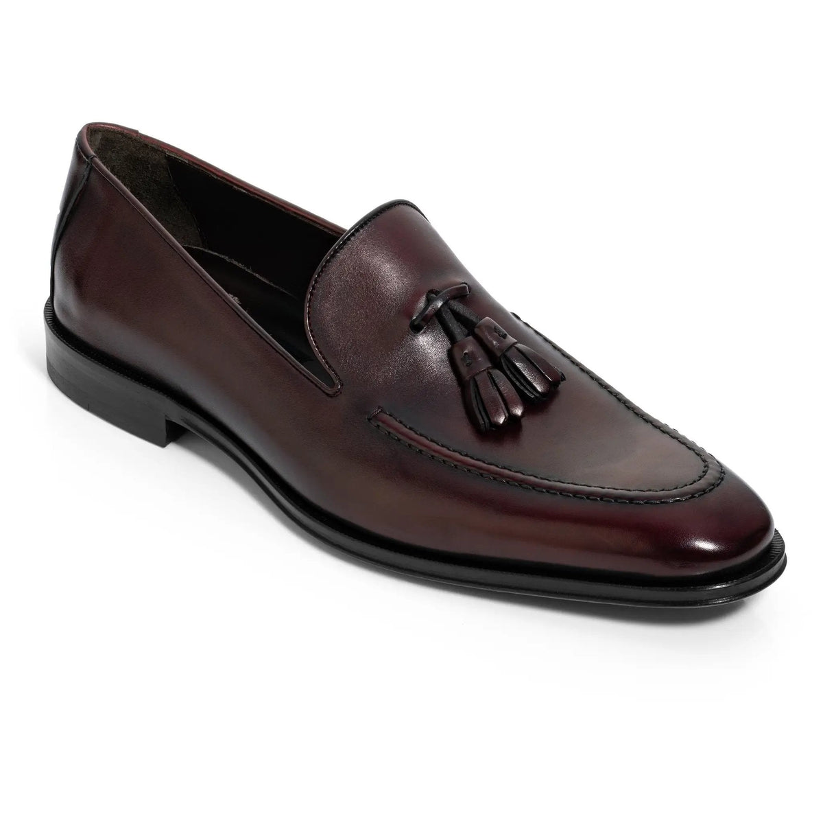 To Boot New York Maurizio Bordeaux Calf Tassel Loafer