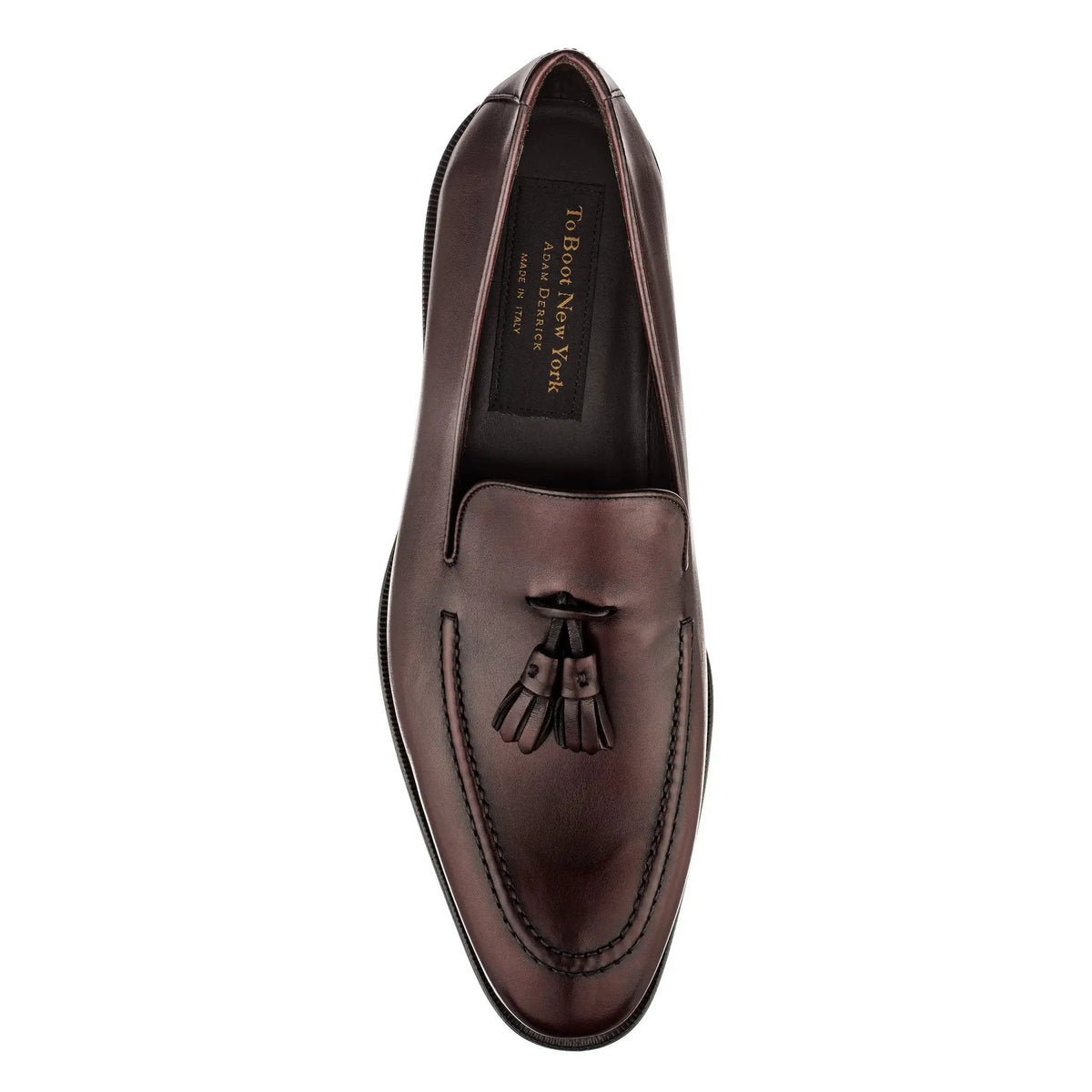 To Boot New York Maurizio Bordeaux Calf Tassel Loafer