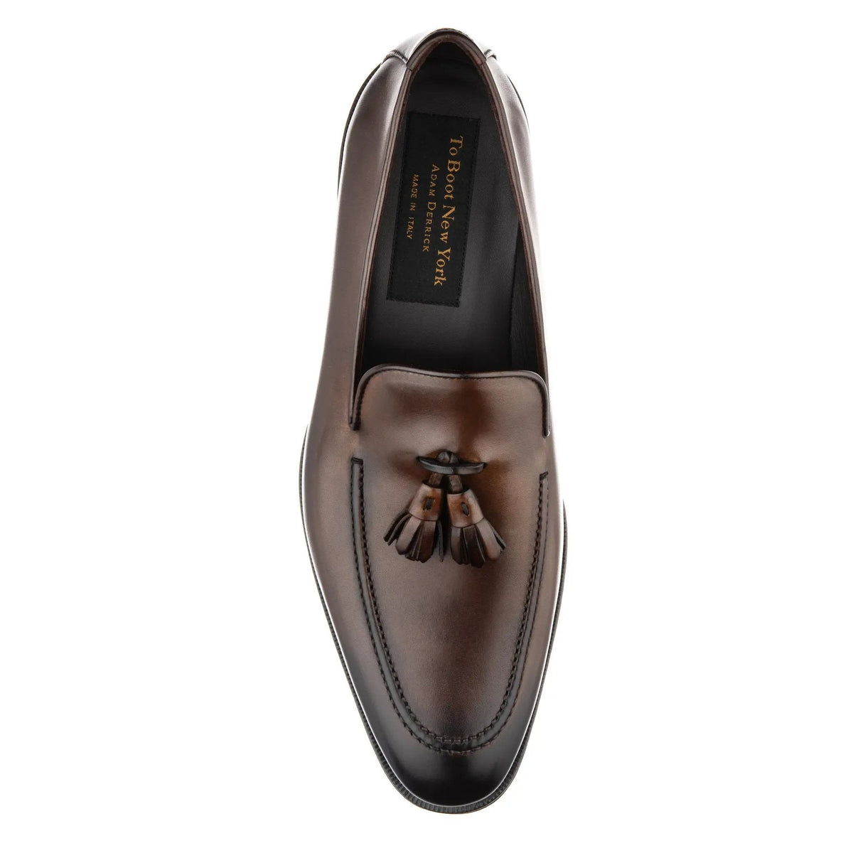 To Boot New York Maurizio Dark Brown Calf Tassel Loafer