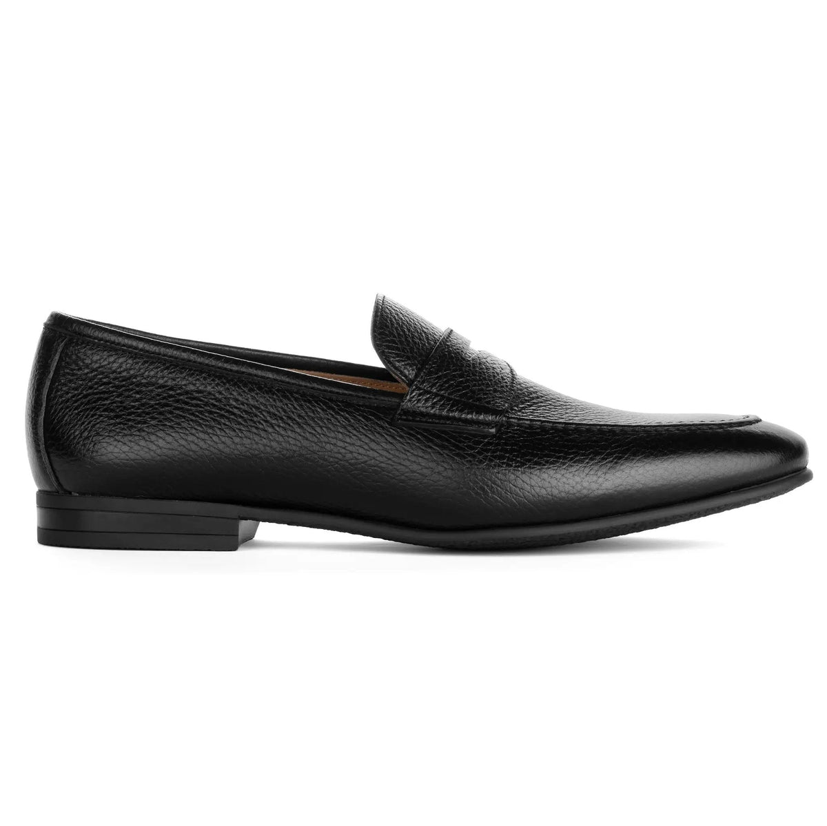 To Boot New York Merritt Black Deerskin Leather Penny Loafer Slip-On