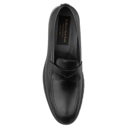 To Boot New York Nino Black Calf Lug Sole Penny Loafer