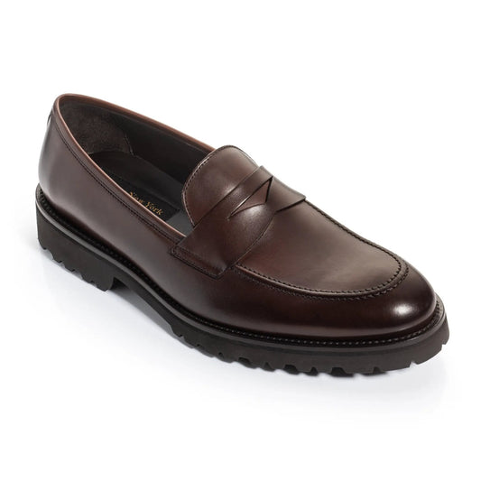 To Boot New York Nino Brown Calf Lug Sole Penny Loafer