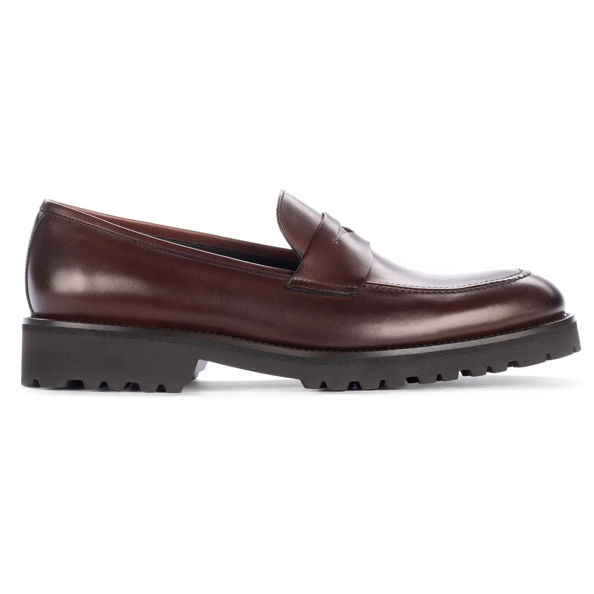 To Boot New York Nino Brown Calf Lug Sole Penny Loafer
