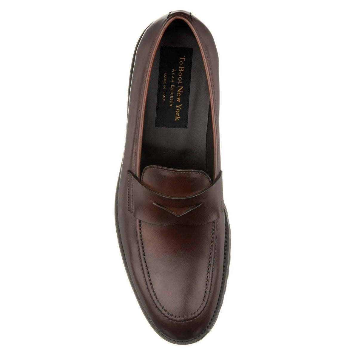 To Boot New York Nino Brown Calf Lug Sole Penny Loafer