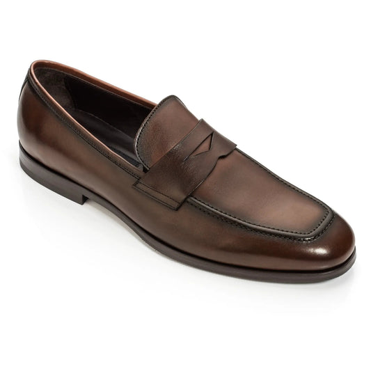 To Boot New York Ronny Burnished Brown Calf Slip-On Loafer