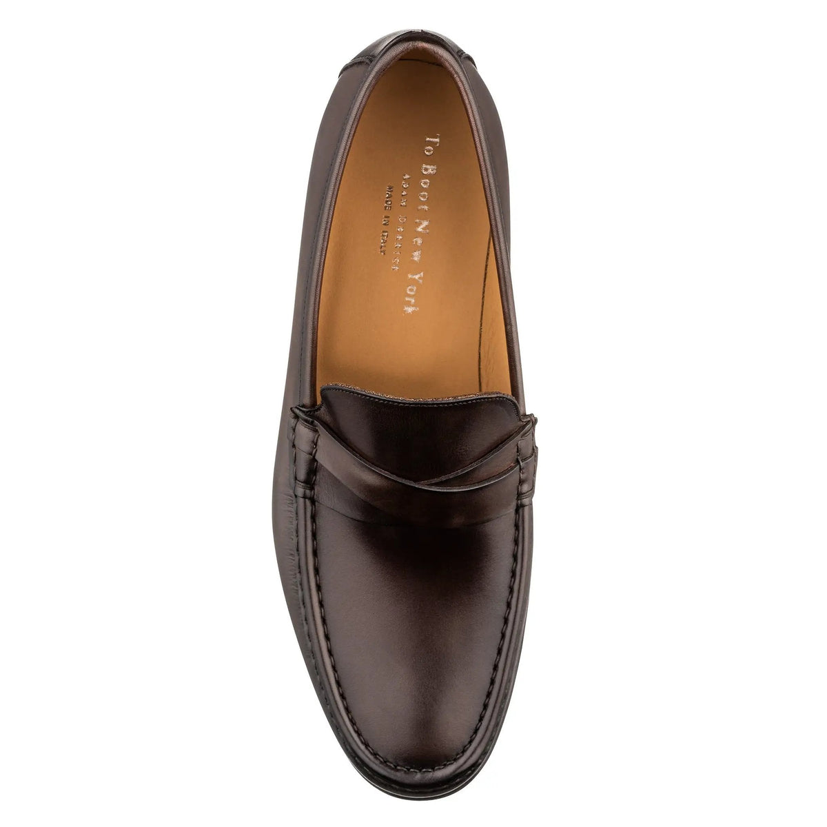 To Boot New York Spalding Dark Brown Calf Leather Penny Loafer